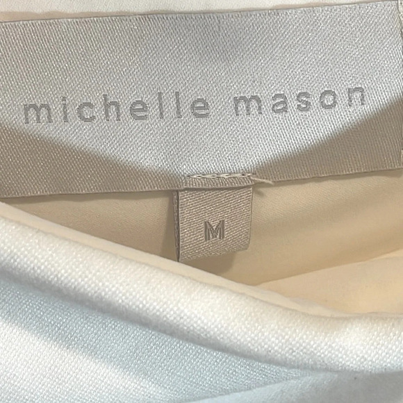 MICHELLE MASON Asymmetrical Cocoon Dress In Ivory size medium - Picture 5 of 6